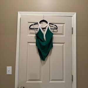 Forever 21 Green Halter Bodysuit